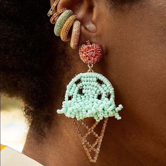 ✨HP✨ BaubleBar Mint Ice Cream Cone Earrings - Picture 2 of 6